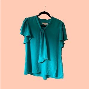 Ann Taylor Loft Medium Teal Blouse